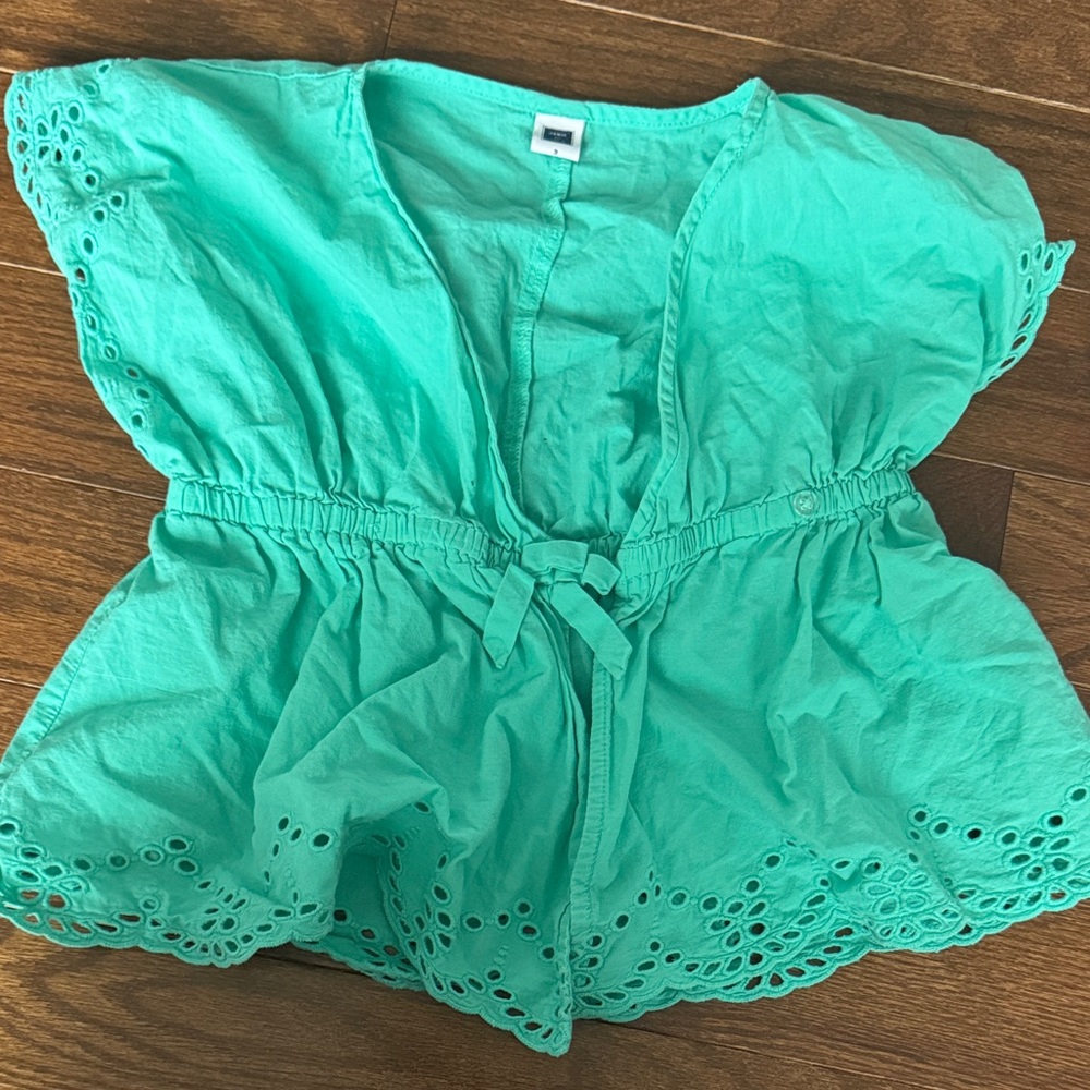 Janie and Jack Turquoise Eyelet Women's Blouse